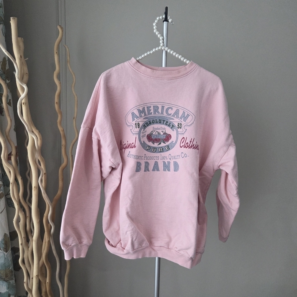 Vintage Ivy Club Classics Pink Women's Sweatshirt Sz.M